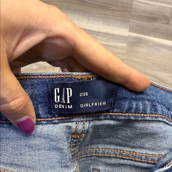 GAP Blue Denim Girlfriend Jeans size 26 - Picture 2 of 8